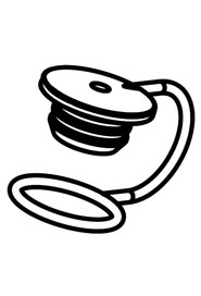 32mm hose cap red (c/w 8mm hole) #NA903341000