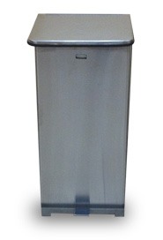 Poubelle médicale à pédale Rubbermaid QST24SSPL Defenders #RBQST24SSPL