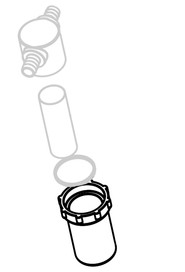 Extended strainer clear bowl spare part for TTB 1117 #NA002088900