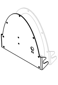 Handle back plate etb6055 painted silver #NA902263000