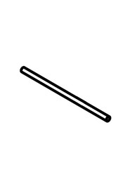 72mm long x 3mm diameter stainless steel bar #NA390979000
