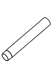 Processed aluminium welded tube cut to length (210mm)c6 #NA304386000