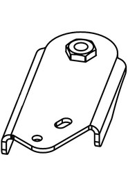 Adjustable floor tool castor plate lhs weld assy #NA304522000
