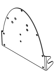 Handle back plate (painted grey)  #NA404095000