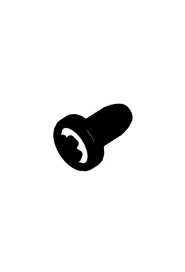 No.6 x 3/8 inch long pozi pan countersunk s/tap screw(stainless steel) traction machines only #NA219840000