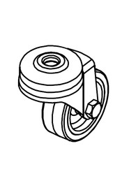 50mm castor/grey rubber tyre #NA204018000