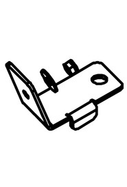 Ttv4555 left hand splash guard bracket painted graphite ttv4555/100t only #NA304492000