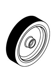 200mm x 50mm traction wheel - grey pu tread combed profile  #NA204115000