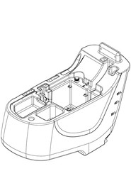 Ttv4555 grey bottom tank moulding numatic logo #NA237400000