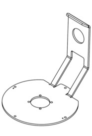Motor adaptor plate paint silver grey #NA392362000