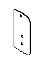 Handle mount cover painted silver  #NA903539000