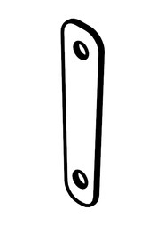 Handle mount link plate paint silver  #NA392449000