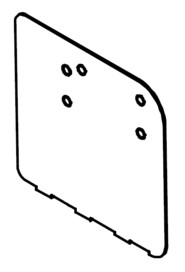Nutserted handle mount door (rh) painted grey  #NA304427000
