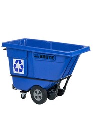 Chariot basculant rotomoulé et remorquable 1/2 verge cube Rubbermaid 1305 #RB130573BLE