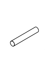 Pb10mm x 110mm long / sealed ends / black polyester braiding ttv678 #NA208094000