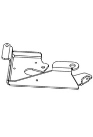 Welded brush deck right pivot (painted anthracite grey)  #NA404043000