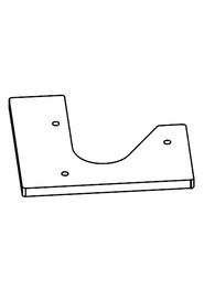 Lefthand brush deck weight (painted anthracite grey)  #NA404036000