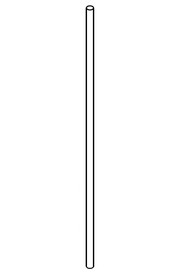 Pb15mm x 500mm long / sealed ends / black polyester braiding  #NA208091000