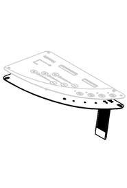Metal pcb support plate painted grey c/w self clinch nuts #NA304274000
