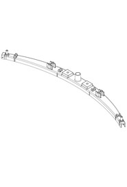 (850mm scrub width) aluminium squeegee casting (38mm hose fitting) #NA208197000