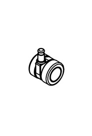 40mm pu-tyred black twin wheel castor  #NA204000000