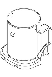 Processed red plastic container #NA300031000