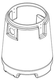 Processed drum (natural) (c/w castor & toggle inserts) #NA325800000