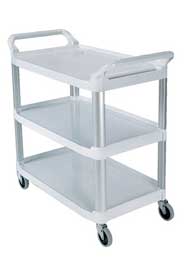 XTRA 4091 Utility Cart Open Side 3 Shelves #RB004091CRE