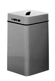 Poubelle de recyclage carrée en fibre de verre pour papier #RB1630SQPWG