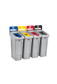 Kit de 4 poubelles de recyclage SLIM JIM #RB200791900