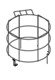 Round top wire cage (painted black) #NA401377000