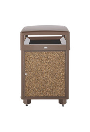 Poubelle extérieure 38 gal avec panneaux et porte verouillable Aspen #RB0R38SD201