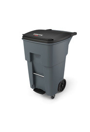 Poubelles sur roues et roulettes avec pédale BRUTE, 65 gal #RB197197400