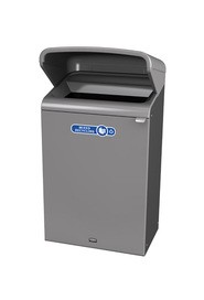 Poubelle de recyclage Configure avec couvercle anti-pluie, 33 gal #RB196172700