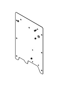 Power electronics back plate welded assembly (painted silver grey) c/w pems studs #NA304275000