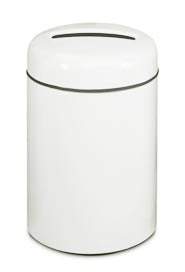 Poubelle de recyclage pour papier en fibre de verre avec couvert rond #RB001829PWH