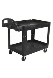 Chariot utilitaire à 2 tablettes et roulettes silencieuses Executive #RB186753500