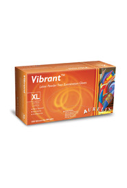 Gants d'examen Aurelia Vibrant en latex non poudrés #SE098228000