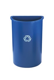 3520-73 Poubelle de recyclage demi-rond #RB352073BLE