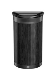 Poubelle métallique décorative demi-ronde ENHANCE, 11,5 gal #RB197011900