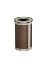 Poubelle ronde à dessus ouvert avec cendrier ENHANCE, 15 gal #RB197016000