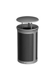 Poubelle décorative ronde avec couvercle anti-pluie ENHANCE, 15 gal #RB197021400