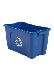 Boîte de recyclage en résine, 18 gal #RB571873BLE