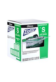 Resealable Sandwich Bags Ziploc, 500 bags #SJ707627000