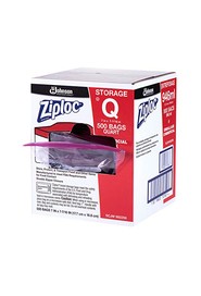 Sacs d'entreposage Ziploc Quart, 500 sacs #SJ707634000