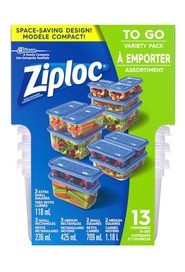 Assortiment de contenants pour emporter Ziploc #PR700334000