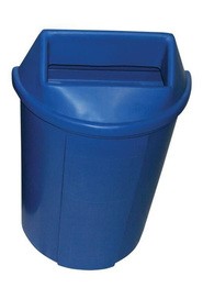Poubelles de recyclage demi-lune Bullseye, 18 gal #WH519B00BLE
