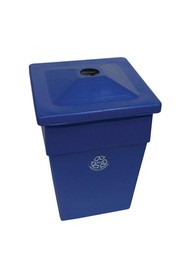 Poubelle de recyclage jumbo Bullseye, 55 gal #WH108J00BLE
