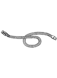 Hose only crshprf 1 1/2" black (1') #JB111BKP000