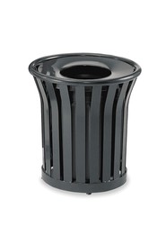 AMERICANA Outdoor Waste Container with Lid 36 Gal #RBMT22PLNOI